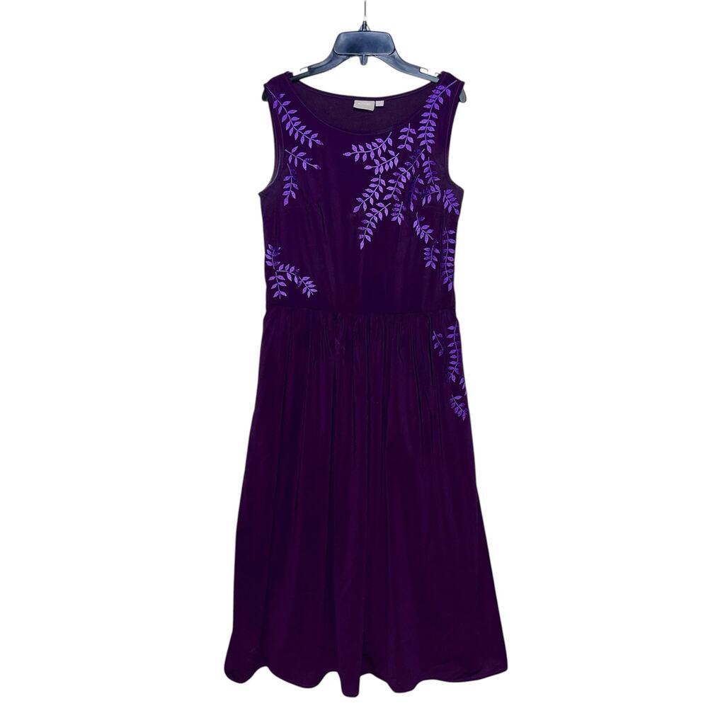 Embroidered Midi Dress Fit & Flare